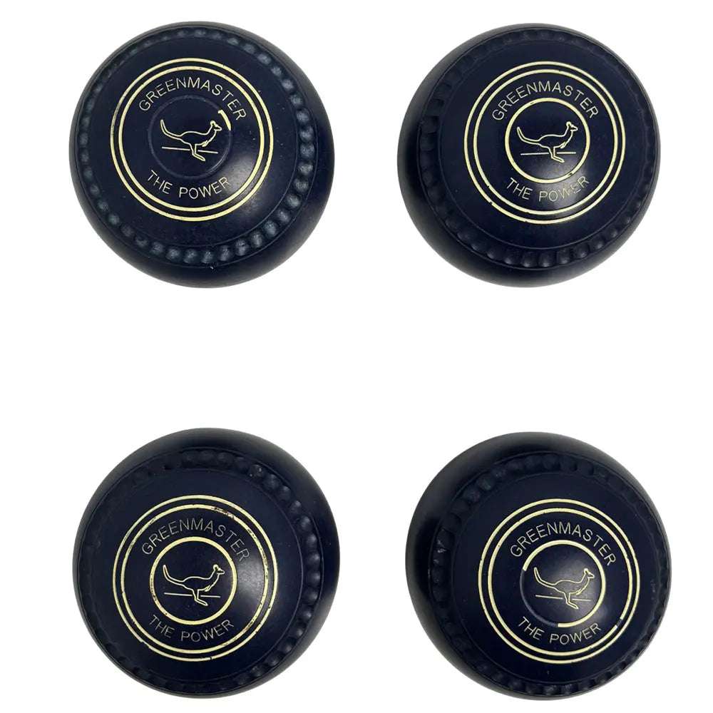 Greenmaster (Pre-Owned) The Power Lawn Bowls Size 4 Heavy Gripped Dark Blue -G173889 Greenmaster