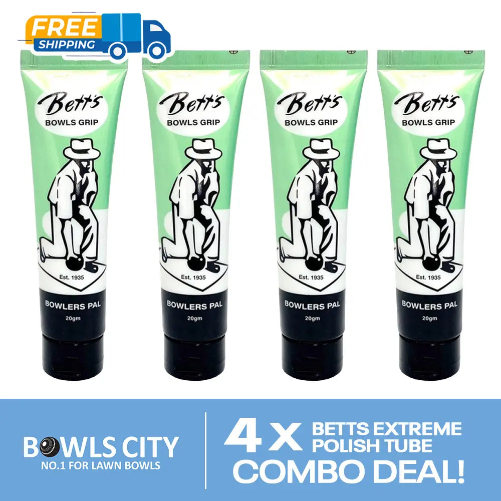 Betts Lawn Bowls Sports Grip Polish Tube FREE SHIPPING - 4 Tube Value Pack - Bowls City