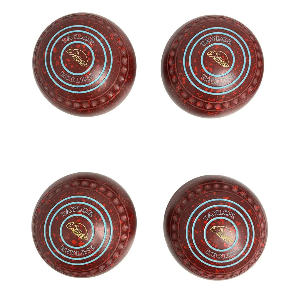 Taylor (Pre-Owned) Redline Lawn Bowls Size 4 Heavy Gripped Maroon/Red - HH184035 Taylor