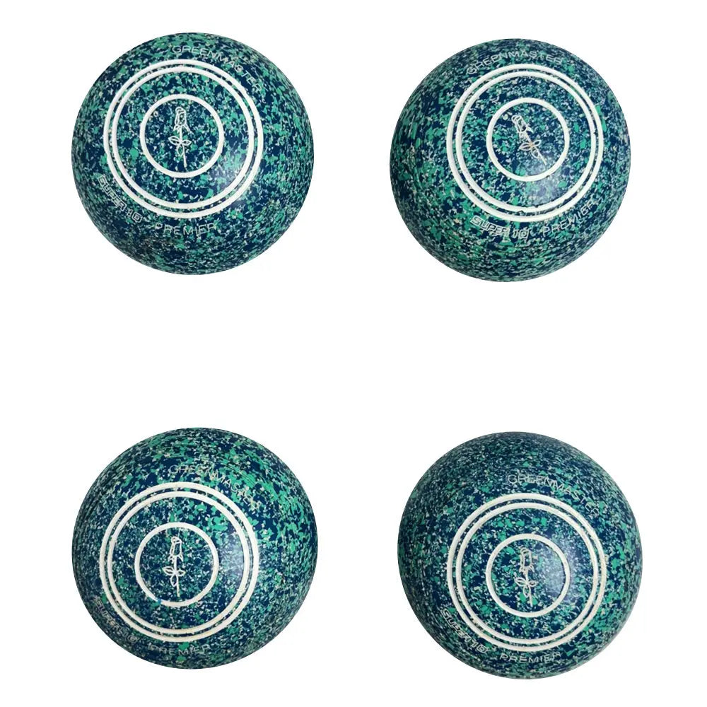 Greenmaster (Pre-Owned) Super 10 Premier Lawn Bowls Size 2 Heavy Non-Gripped - Lime/Blue Speckle - Bowls City