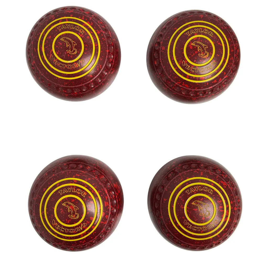 Taylor (Pre-Owned) Vector VS Lawn Bowls Size 3 Heavy Gripped - Red Speckle HAD517485E Taylor