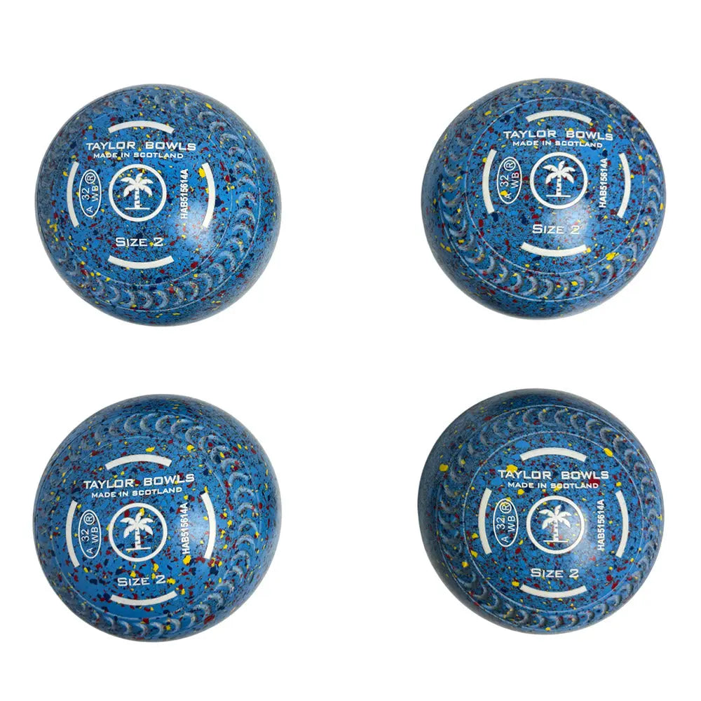Taylor (Pre-Owned) Redline SR Lawn Bowls Size 2 Heavy Gripped - Blue Speckle HAB515614A Taylor