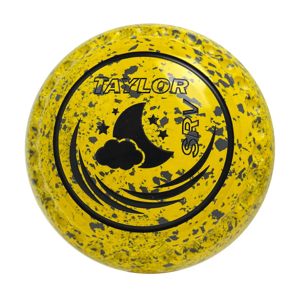 Taylor SRV Lawn Bowls Size 4 Heavy Gripped Yellow/Grey - HAE5652A Taylor