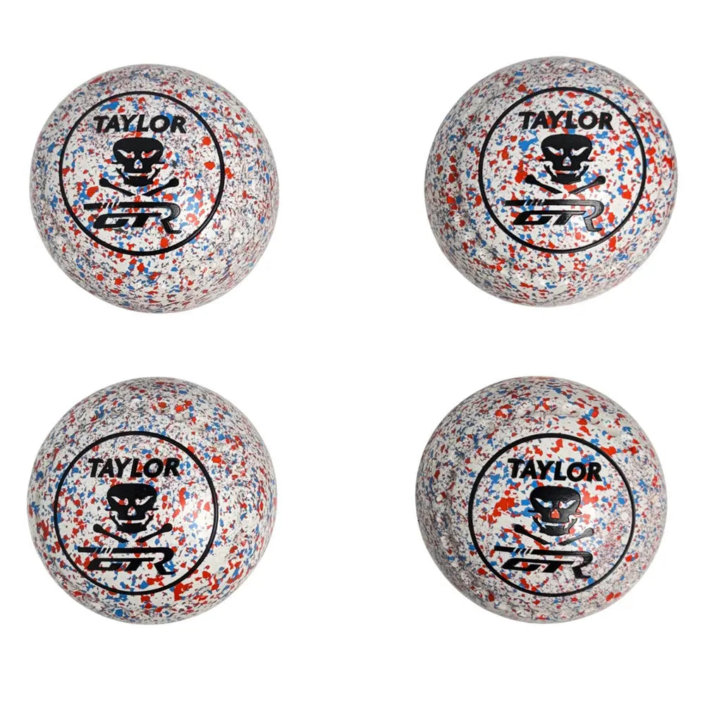 Taylor (Pre-Owned) GTR Lawn Bowls Size 2 Heavy Gripped - White/Orange Speckle HV486480A - Bowls City