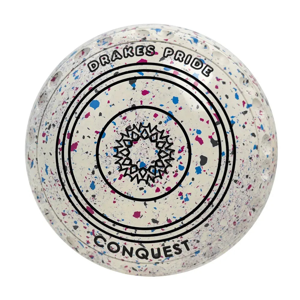 Drakes Pride Conquest Lawn Bowls Size 3 Heavy Gripped - White - 7605-44723