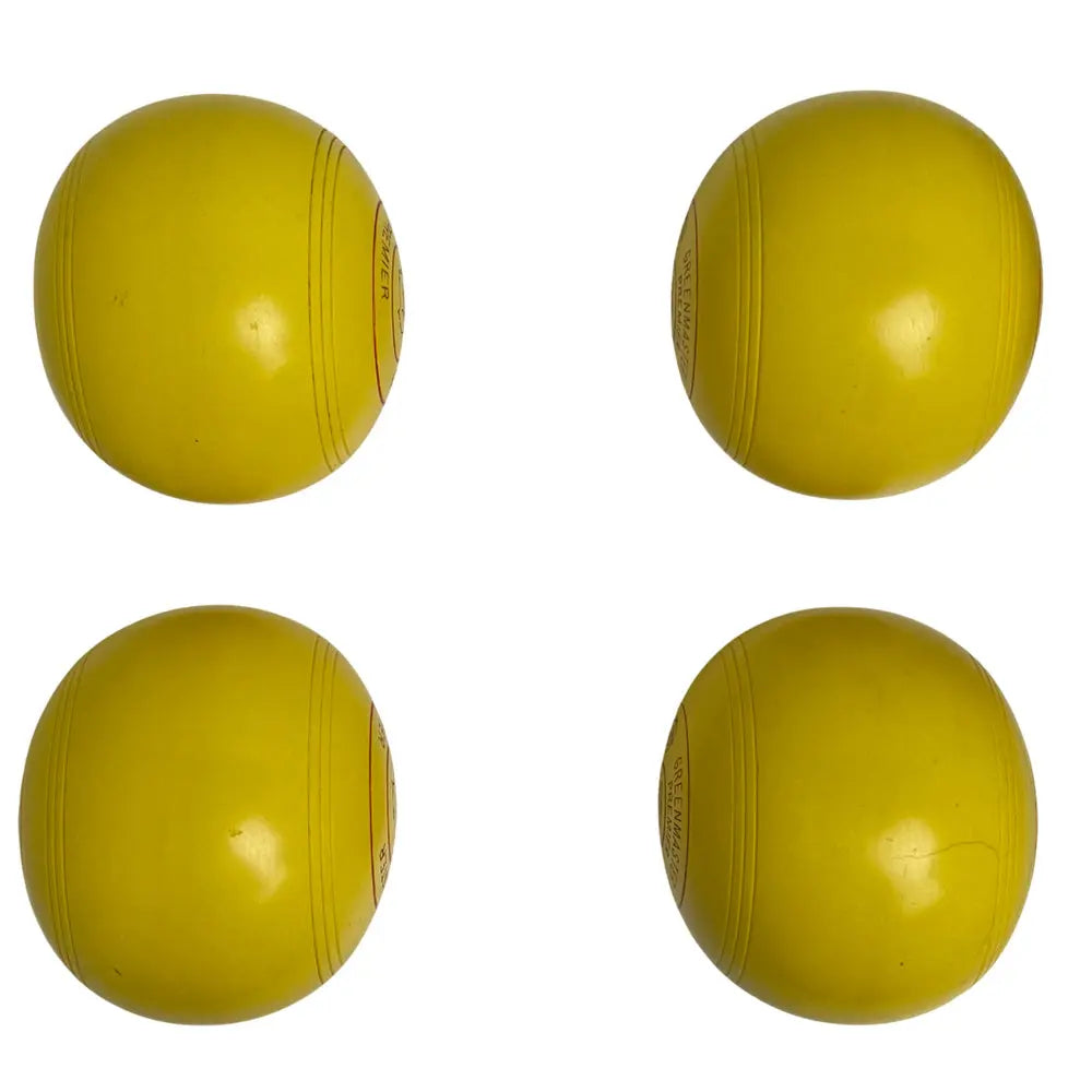 Greenmaster (Pre-Owned) Premier Lawn Bowls Size 4 Heavy Non-Gripped Yellow - D67268D Greenmaster