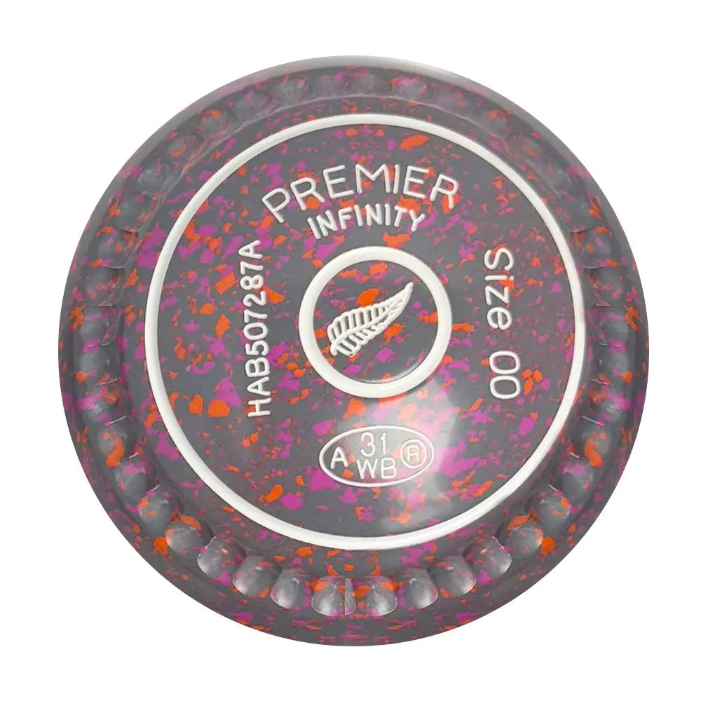 Greenmaster (Pre-Owned) Premier Infinity Lawn Bowls Size 00 Heavy Gripped - Grey Speckle - HAB507287A Greenmaster