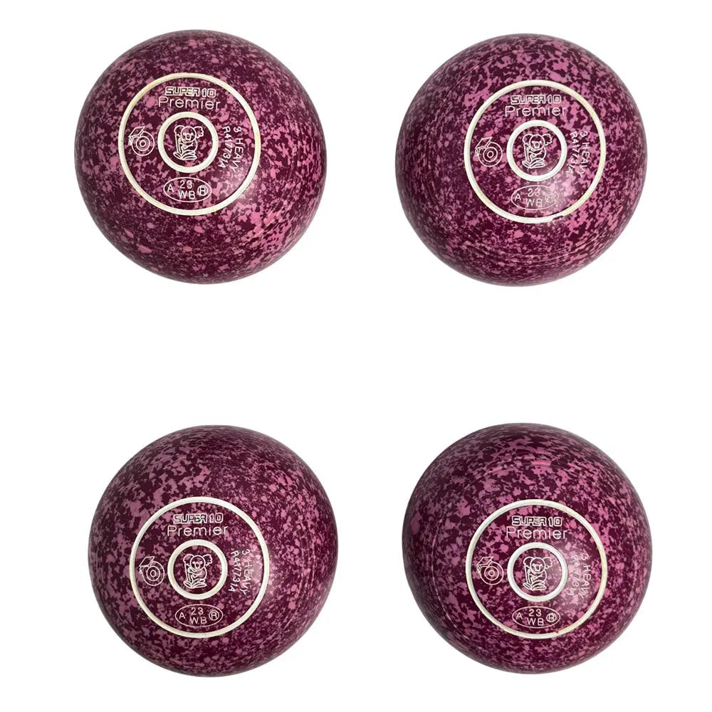 Greenmaster (Pre-Owned) Super 10 Premier Lawn Bowls Size 3 Heavy Non-Gripped - Magenta/Pink -R417731A - Bowls City