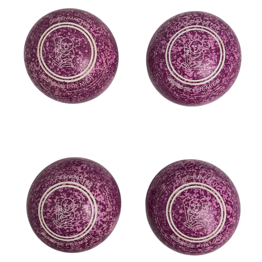 Greenmaster (Pre-Owned) Super 10 Premier Lawn Bowls Size 3 Heavy Non-Gripped - Magenta/Pink -R417731A - Bowls City
