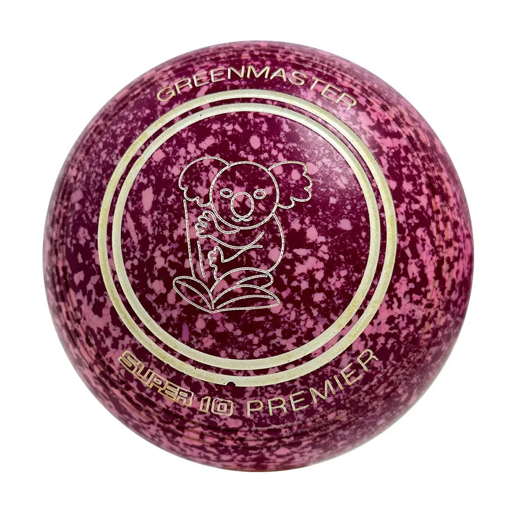 Greenmaster (Pre-Owned) Super 10 Premier Lawn Bowls Size 3 Heavy Non-Gripped - Magenta/Pink -R417731A - Bowls City
