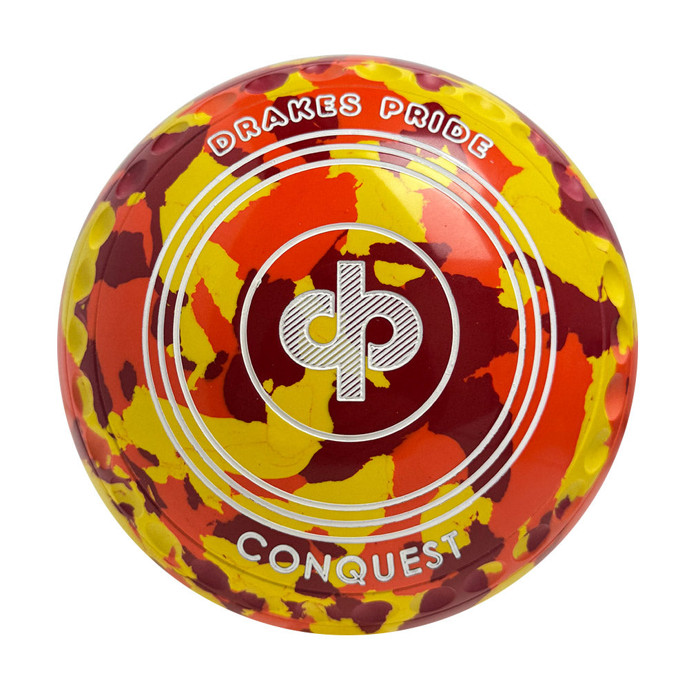Drakes Pride Conquest Lawn Bowls Size 3 Heavy Gripped - Camo Lava - 7604-44842