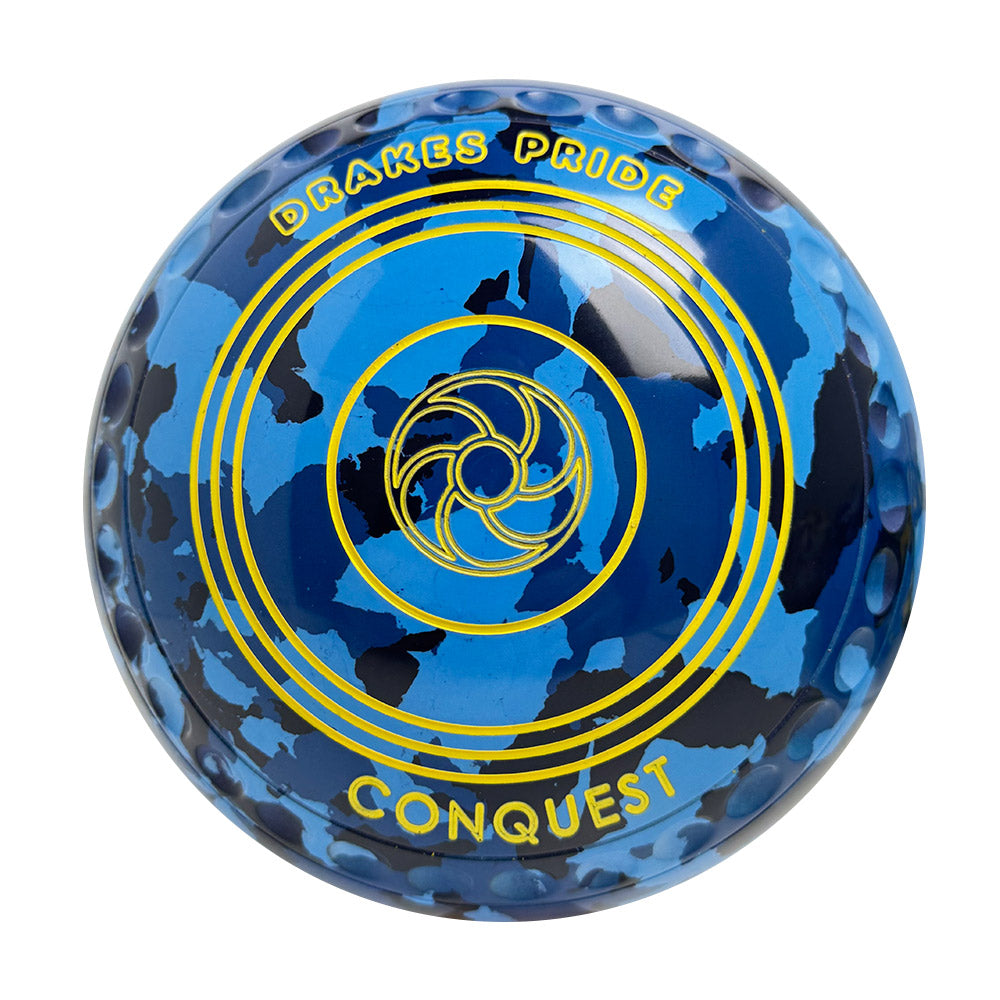 Drakes Pride Conquest Lawn Bowls Size 3 Heavy Gripped - Camo Marine - 7605-44842