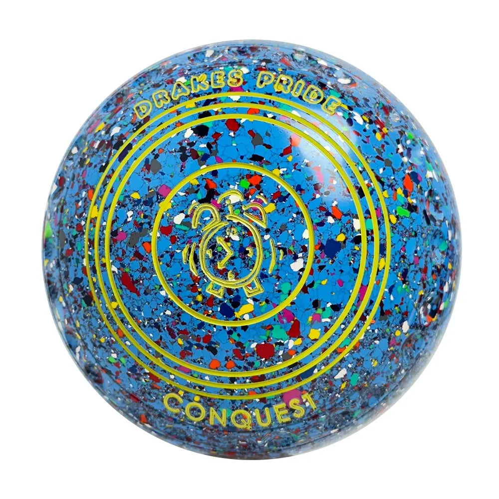 Drakes Pride Conquest Lawn Bowls Size 0 Heavy Gripped Sky Blue/Harlequin X0-7742 - Bowls City