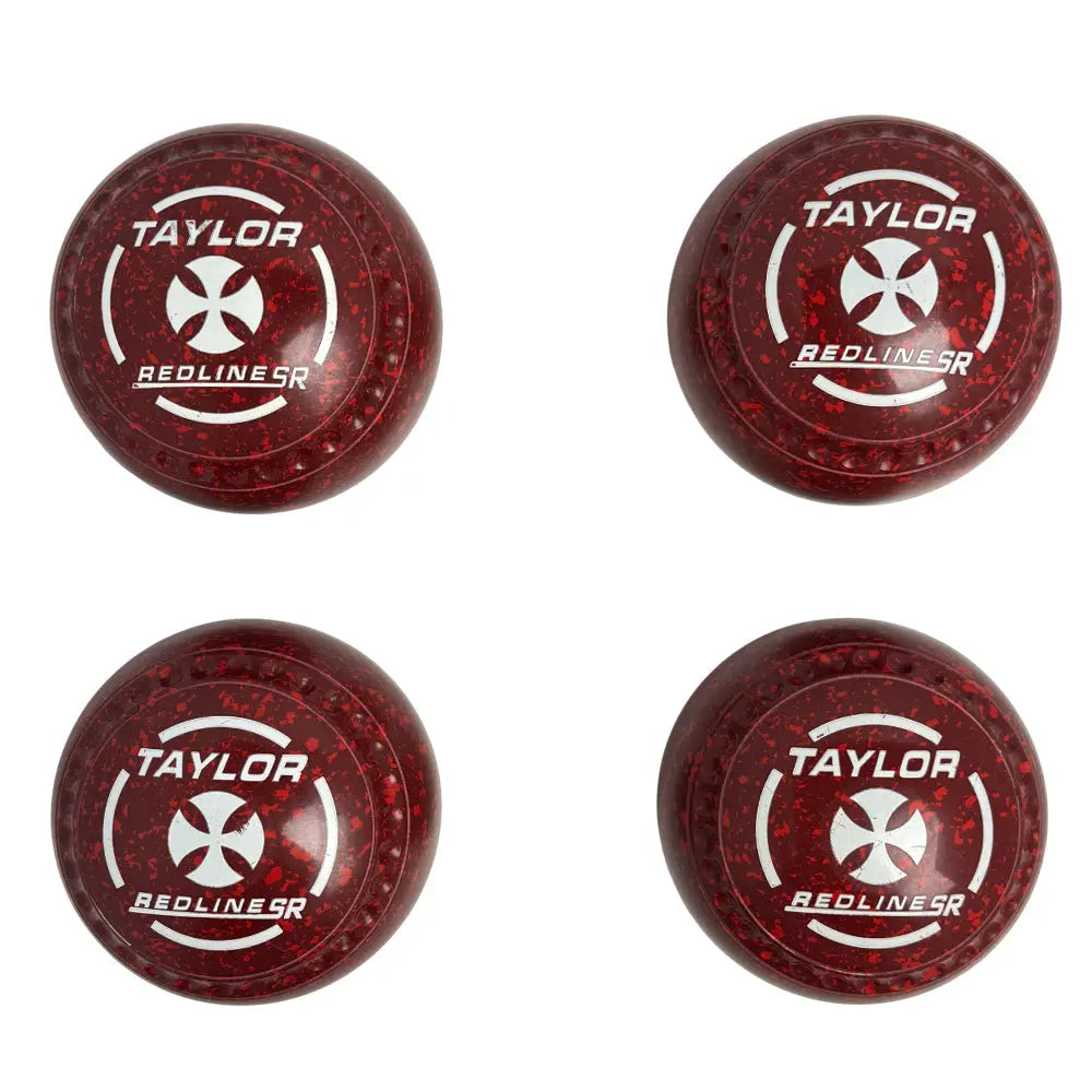 Taylor (Pre-Owned) Redline SR Lawn Bowls Size 2 Heavy Gripped - Maroon/Red Speckle HAB509716A - Bowls City