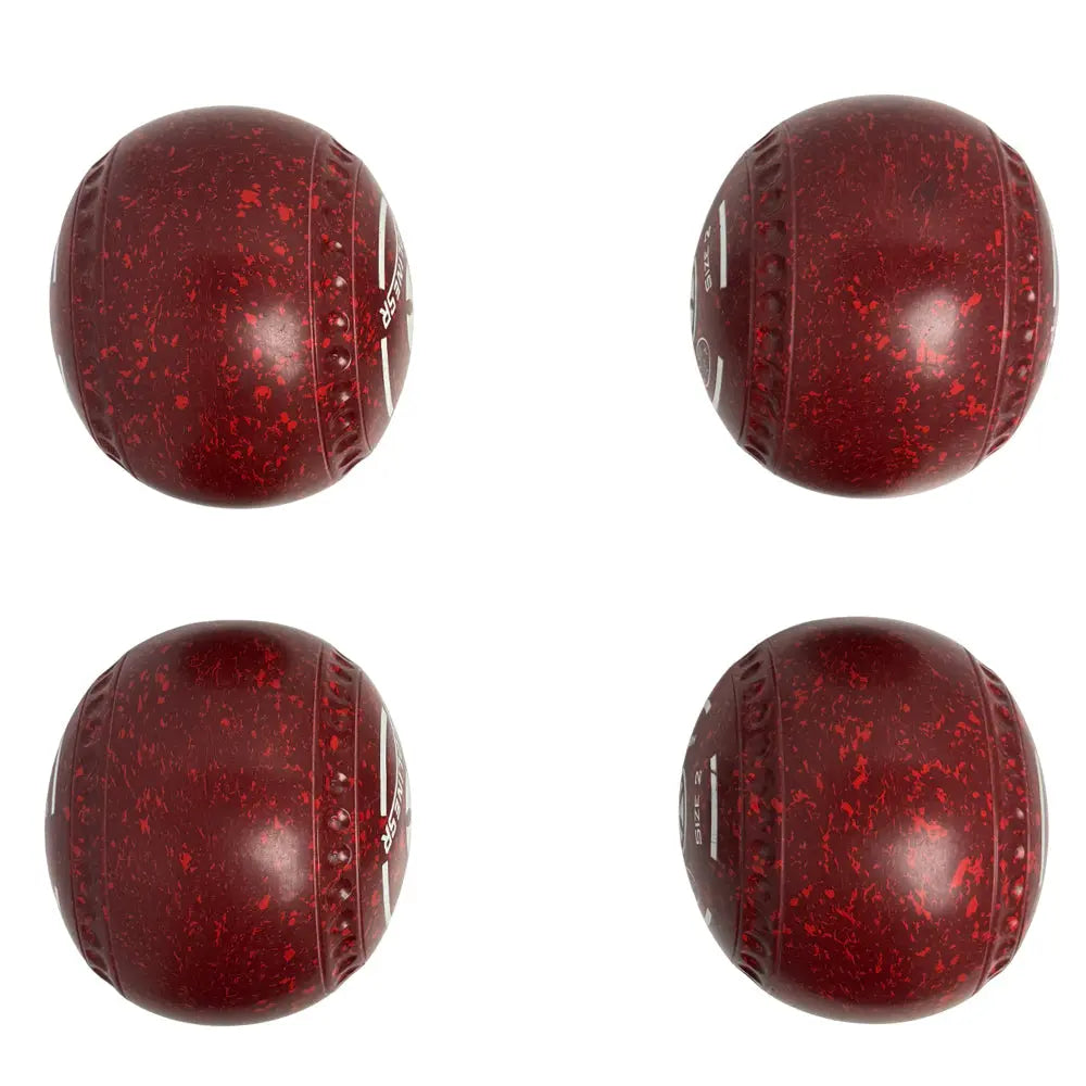 Taylor (Pre-Owned) Redline SR Lawn Bowls Size 2 Heavy Gripped - Maroon/Red Speckle HAB509716A - Bowls City