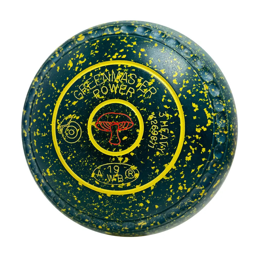 Greenmaster (Pre-Owned) The Power Lawn Bowls Size 3 Heavy Gripped Green/Yellow - K269871 - Bowls City