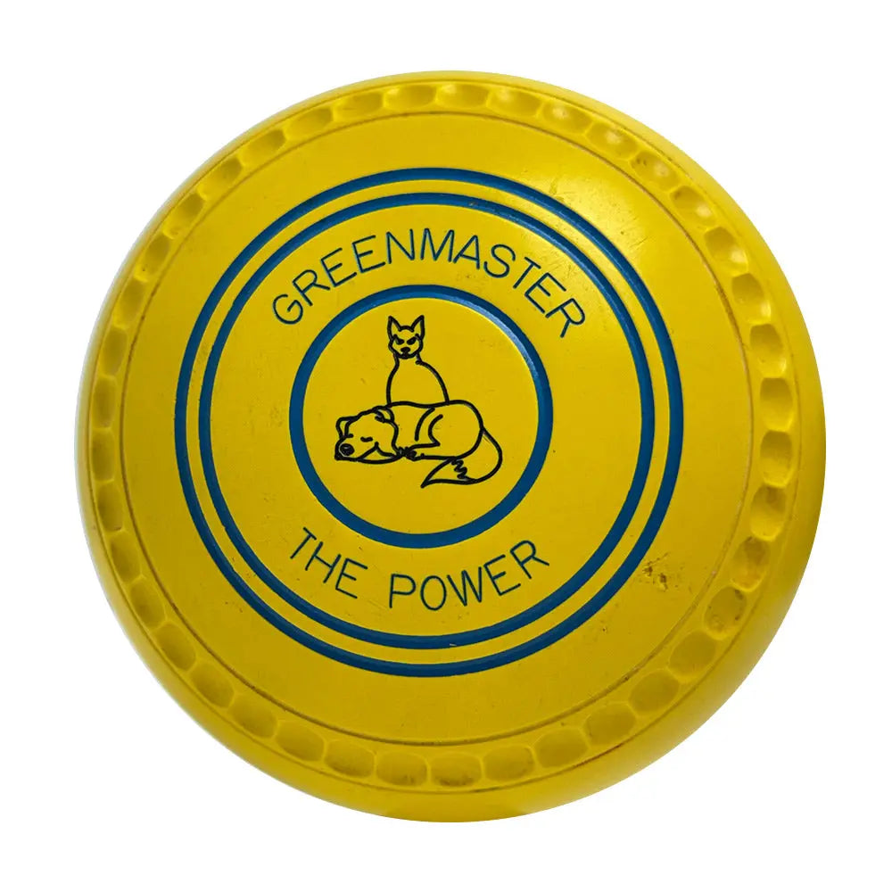 Greenmaster (Pre-Owned) Power Lawn Bowls Size 4 Heavy Gripped - Yellow - L299910 - Bowls City