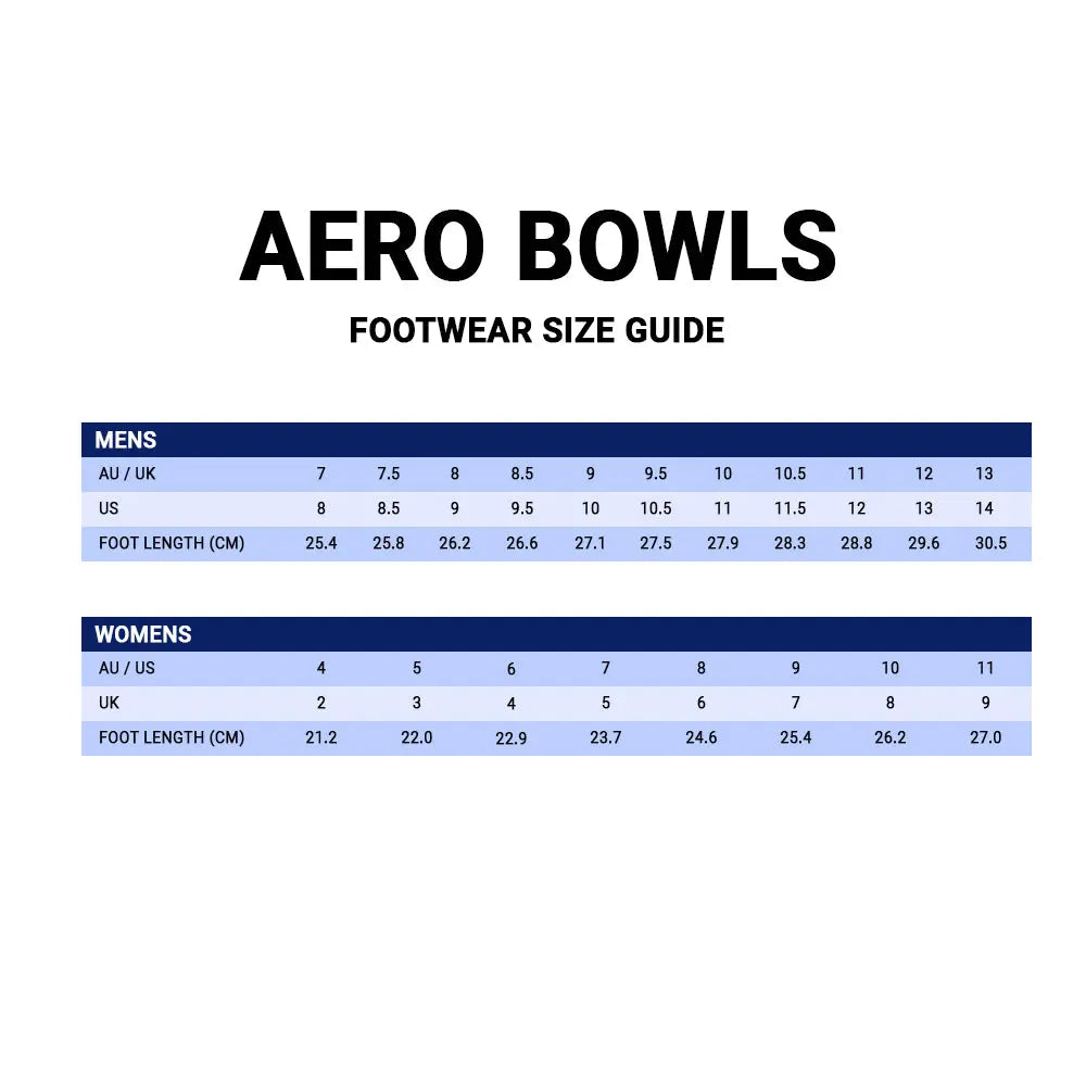 Aero Bowls Mens Nirvana Lawn Bowls Shoe - Storm - Bowls City