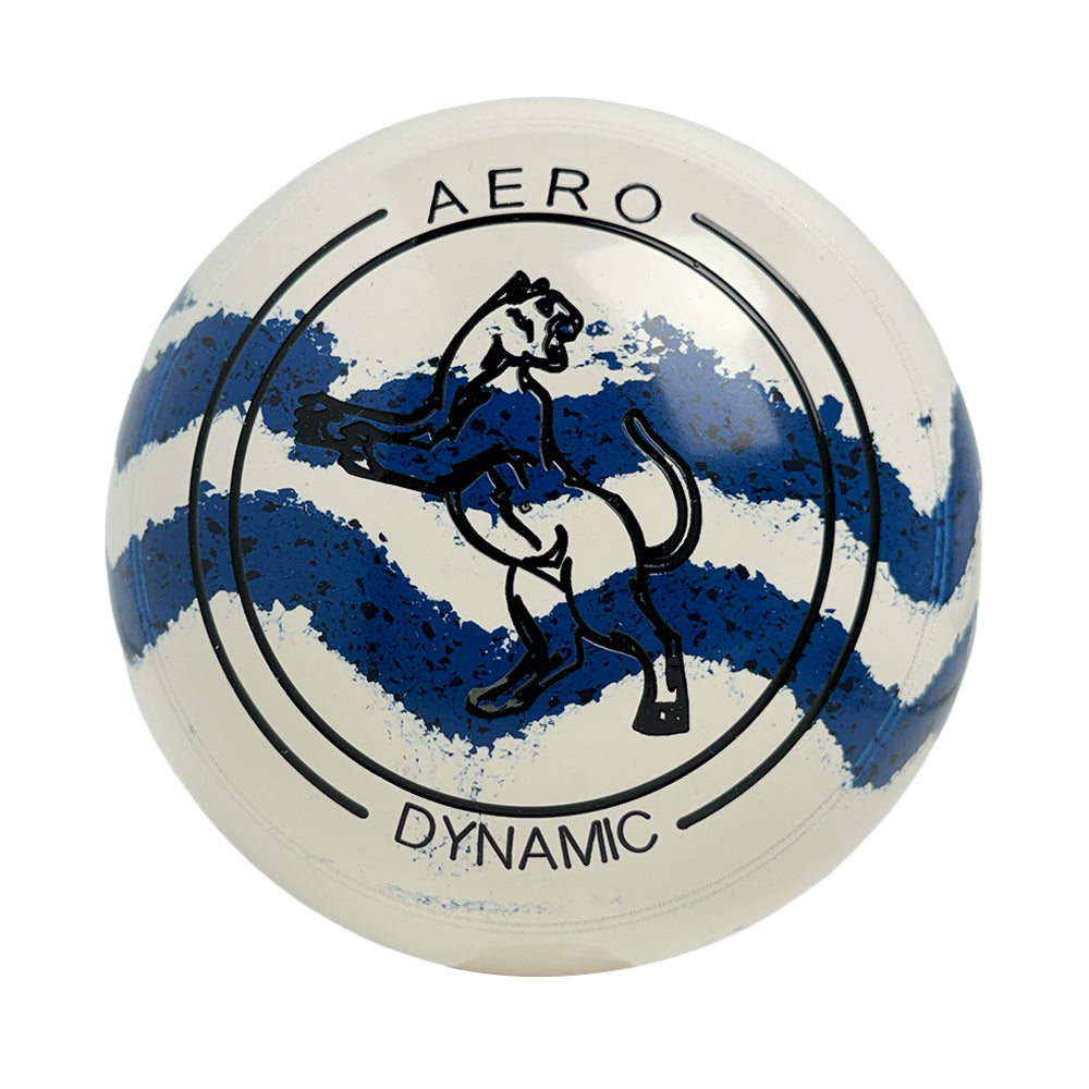 Aero Dynamic Lawn Bowls 3 Heavy Non Gripped White/Ocean Swirl - 263859