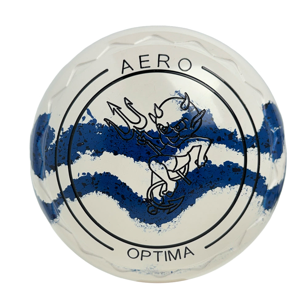 Aero Optima Lawn Bowls 3 Heavy Z Scoop White/Ocean Swirl - 263861