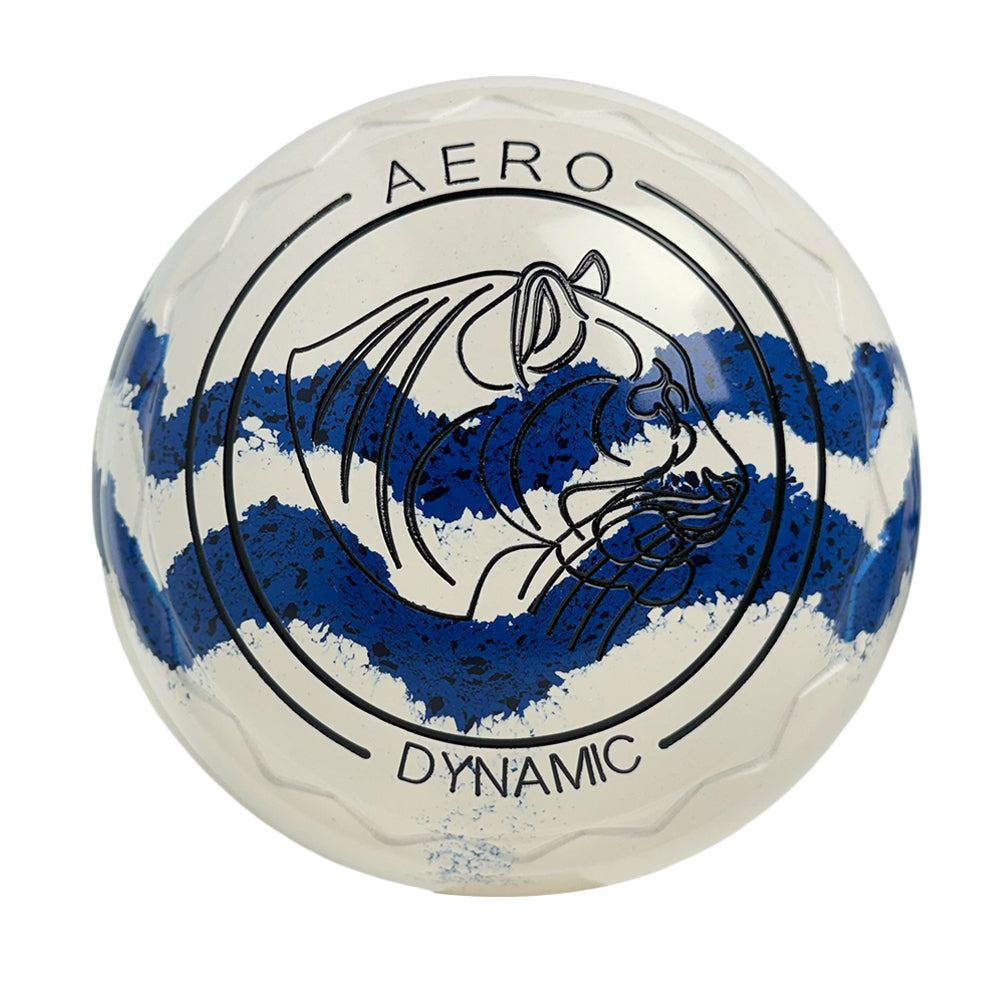 Aero Optima Lawn Bowls 4 Heavy Z-Scoop White/Ocean Swirl - 263873