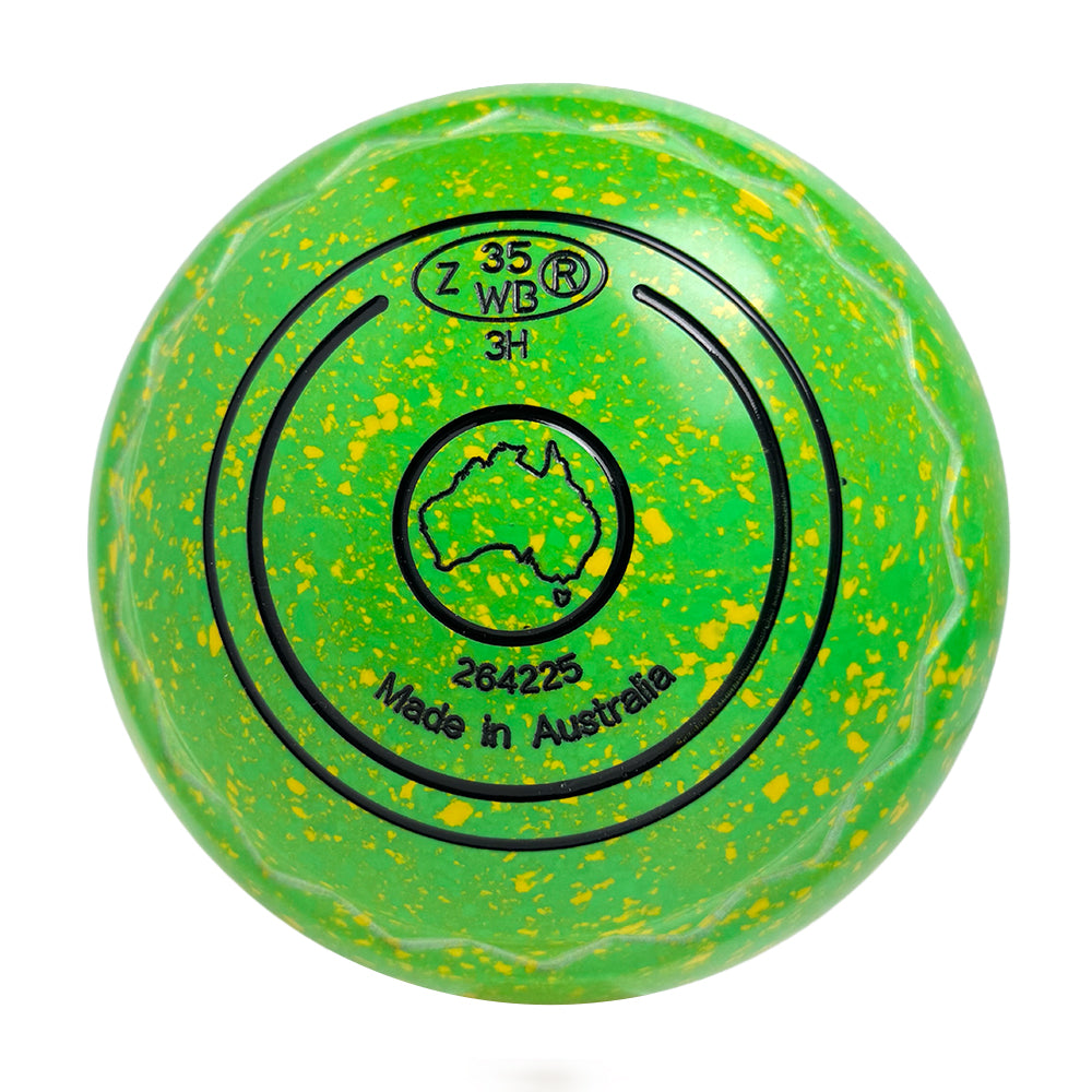 Aero Dynamic Lawn Bowls 3 Heavy Z-Scoop Lime - 264225