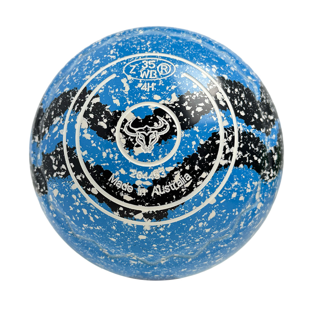 Aero Dynamic Lawn Bowls 4 Heavy Z-Scoop Azure/Onyx Swirl - 264453