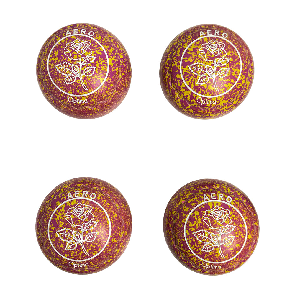 Aero (Pre-Owned) Optima Lawn Bowls 0.5 Heavy Z-Scoop Magenta/Yellow Speckle -193667