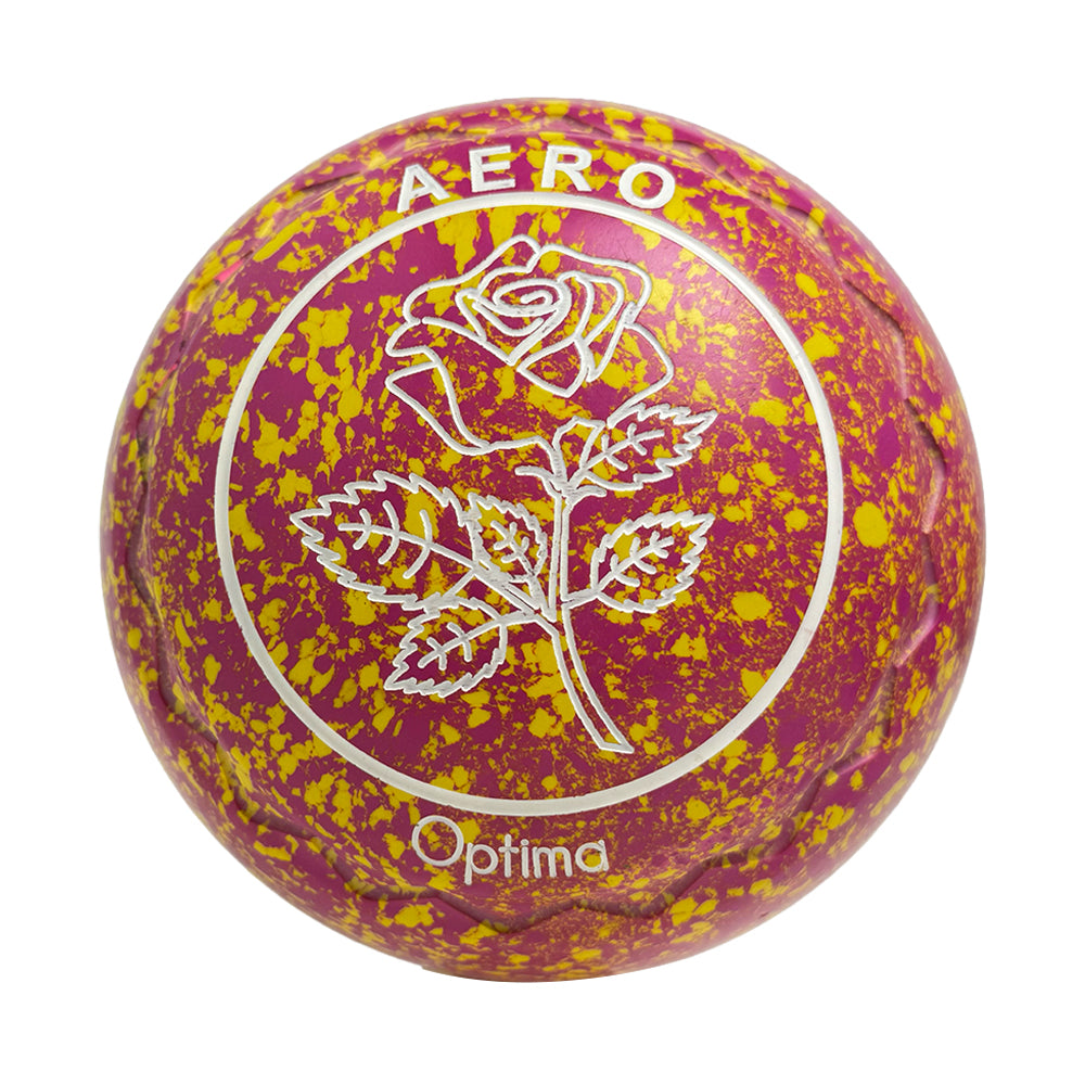 Aero (Pre-Owned) Optima Lawn Bowls 0.5 Heavy Z-Scoop Magenta/Yellow Speckle -193667