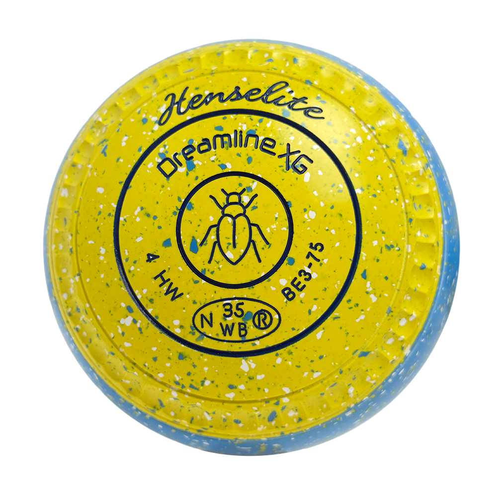 Henselite Dreamline XG Lawn Bowls Size 4 Heavy Gripped - Goldie Slice BE3-75