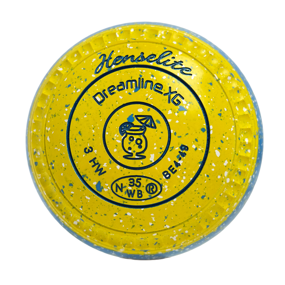 Henselite Dreamline XG Lawn Bowls Size 3 Heavy Gripped - Goldie Slice BE4-49