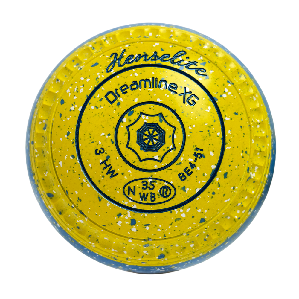 Henselite Dreamline XG Lawn Bowls Size 3 Heavy Gripped - Goldie Slice BE4-51
