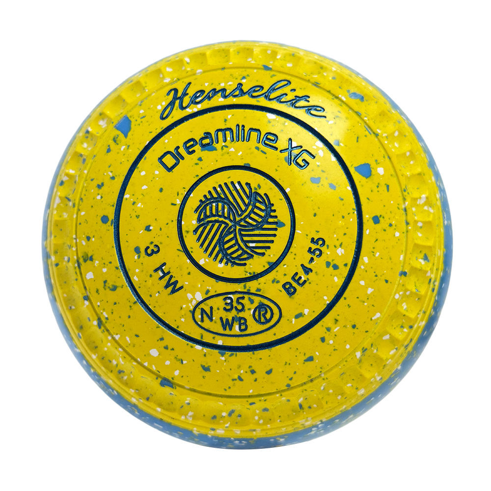 Henselite Dreamline XG Lawn Bowls Size 3 Heavy Gripped - Goldie Slice BE4-55