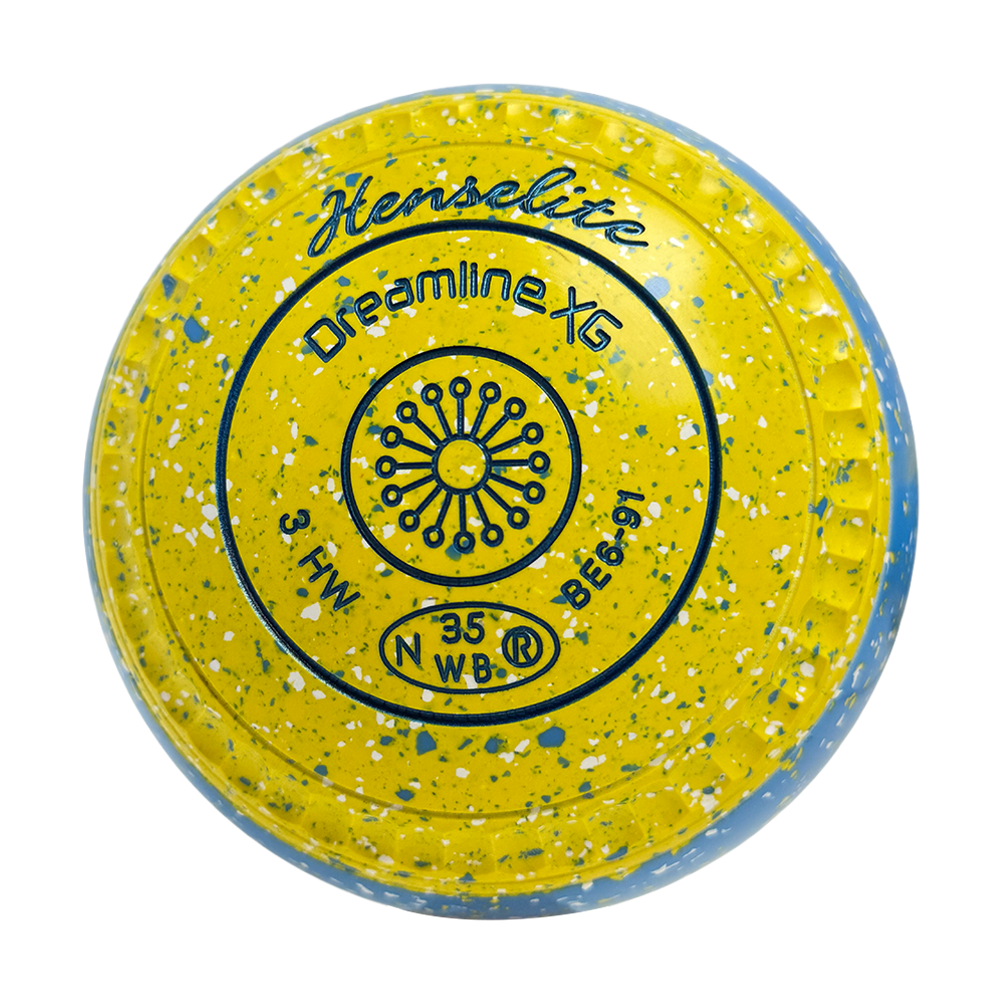 Henselite Dreamline XG Lawn Bowls Size 3 Heavy Gripped - Goldie Slice BE6-91
