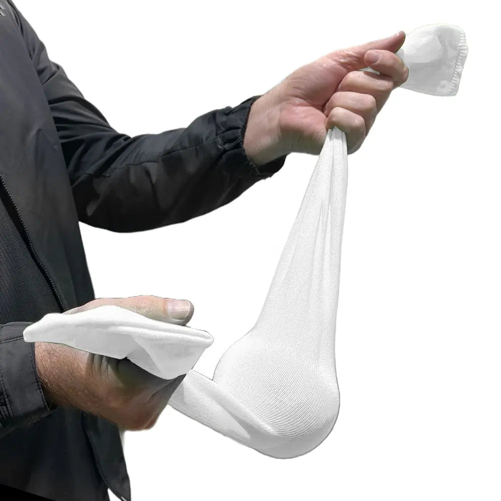 Bowls City Deluxe Lawn Bowls Polishing Sleeve - White - Bowls City