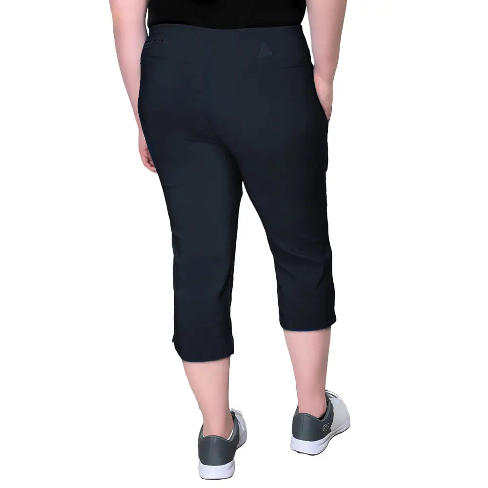 Bowlswear Australia Ladies Stretch Pedal Pusher BA Logo - Navy - Bowls City