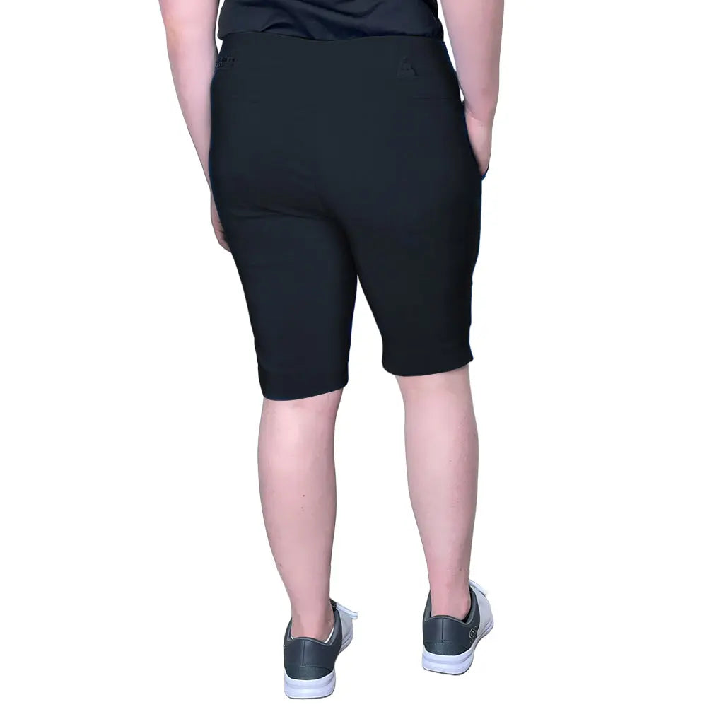 Bowlswear Australia Ladies Stretch Shorts BA Logo - Black - Bowls City