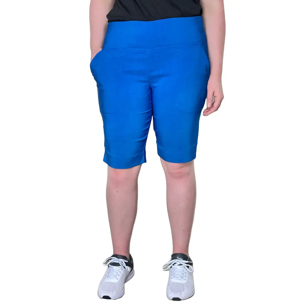 Bowlswear Australia Ladies Stretch Shorts BA Logo - Royal Blue - Bowls City