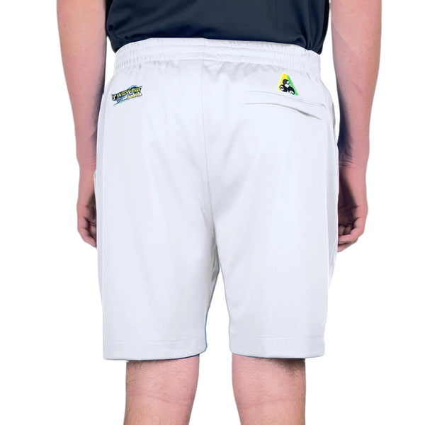 Bowlswear Australia Mens Comfortfit Short BA Logo White Bowls City