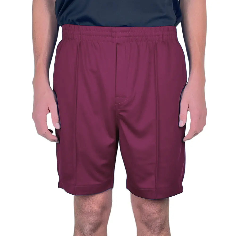 Bowlswear Australia Mens Comfortfit Short BA Logo - Maroon - Bowls City