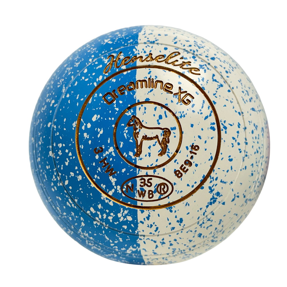 Henselite Dreamline XG Lawn Bowls Size 3 Heavy Non-Gripped - Celeste Duo BE9-16