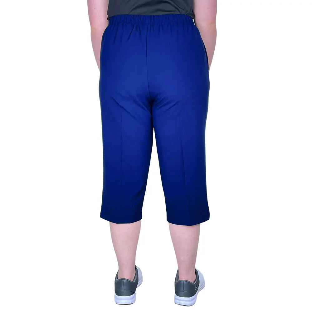 Domino Womens Lawn Bowls Pedal Pusher BA Logo - Royal Blue - Bowls City