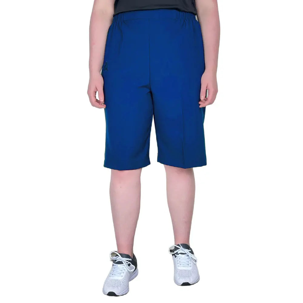 Domino Womens Lawn Bowls Shorts BA Logo - Royal Blue - Bowls City