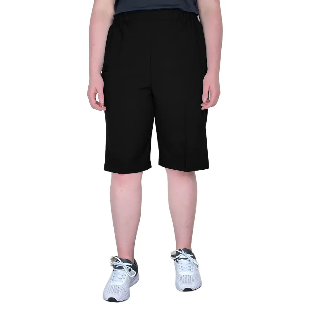 Domino Womens Lawn Bowls Shorts BA Logo - Black - Bowls City