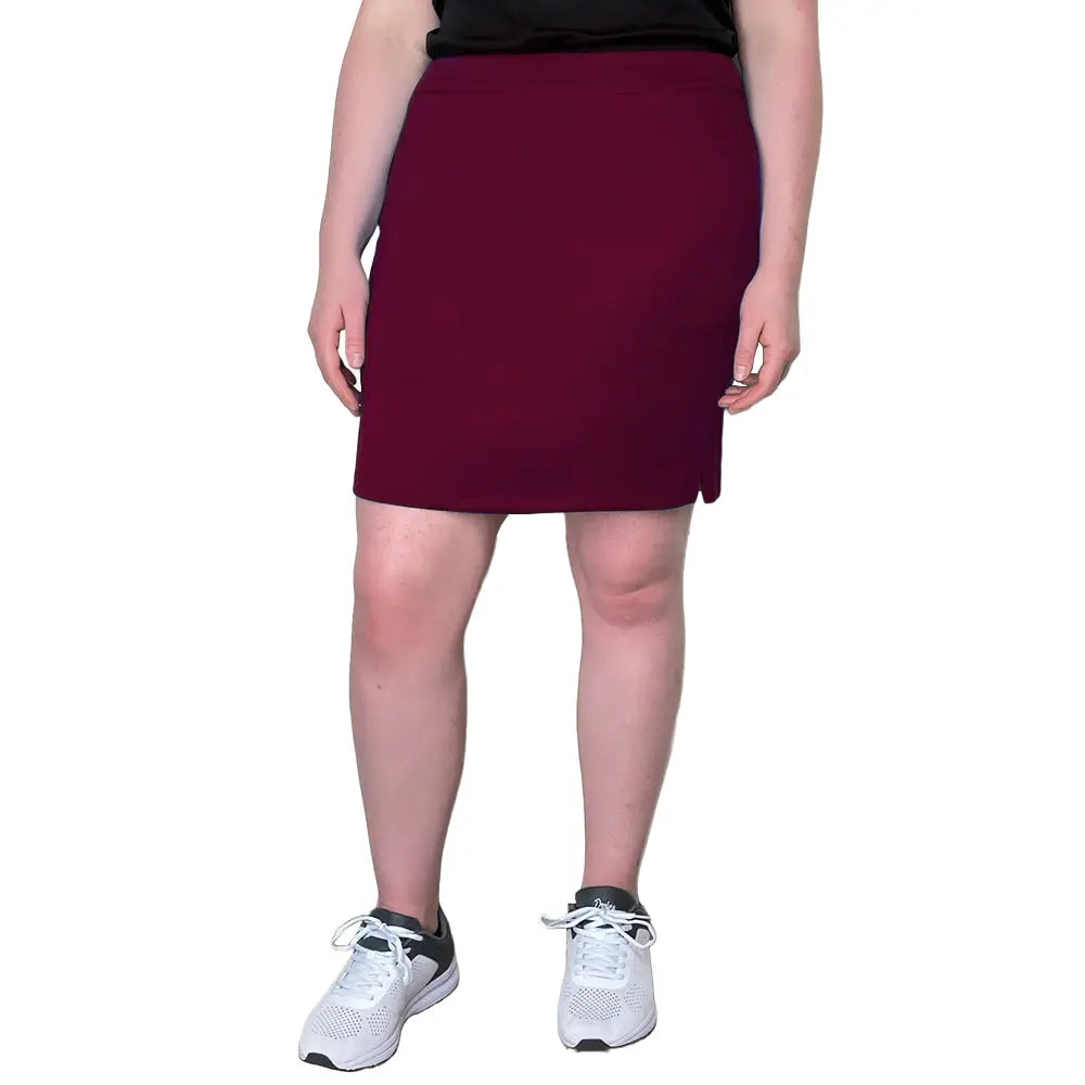 Drakes Pride Premium Stretch Lawn Bowls Skort BA Logo - Maroon - Bowls City
