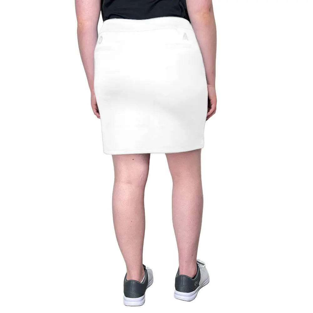 Drakes Pride Premium Stretch Lawn Bowls Skort BA Logo - White - Bowls City