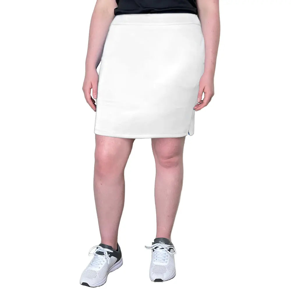 Drakes Pride Premium Stretch Lawn Bowls Skort BA Logo - White - Bowls City