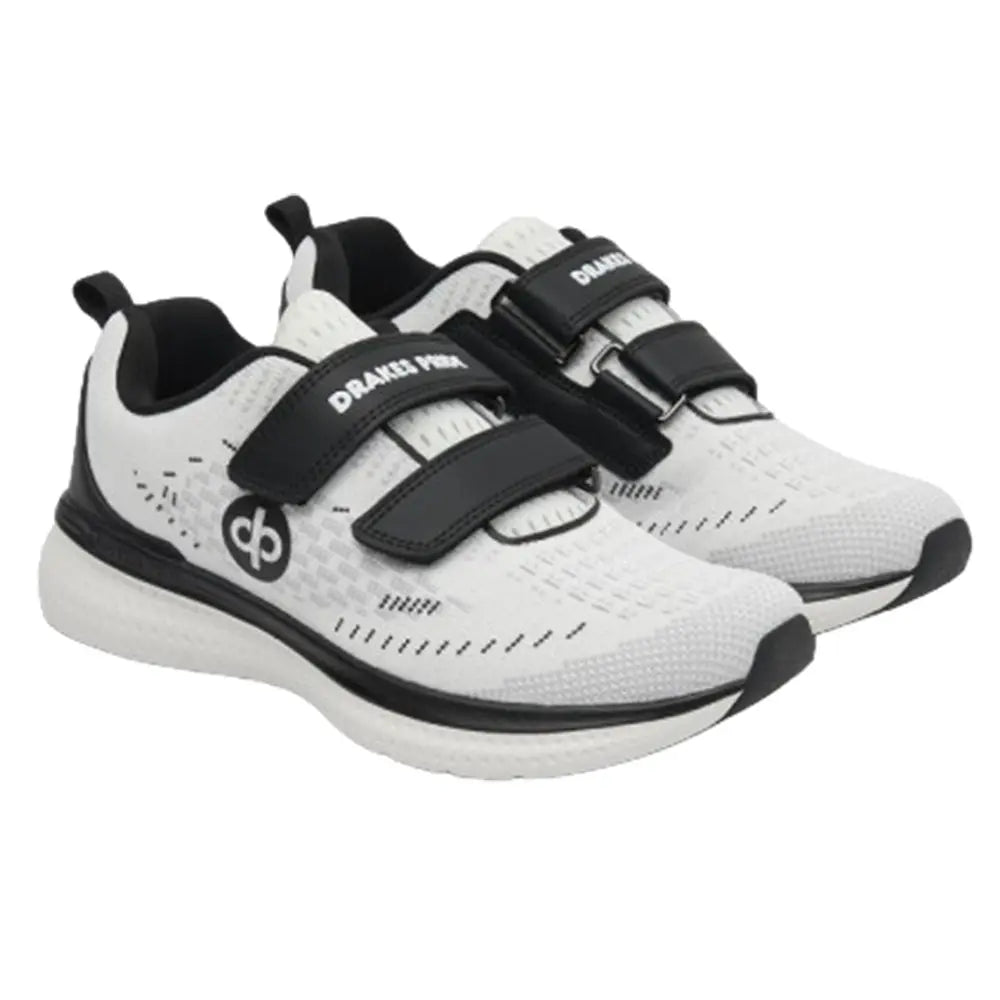 Drakes Pride Mens Renegade Velcro Lawn Bowls Shoe (4E Wide) - White - Bowls City