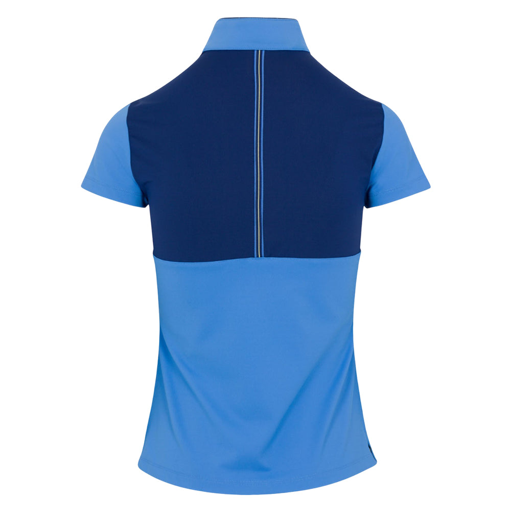 Greg Norman Women's Short Sleeve Belmont Polo - Aegean Blue