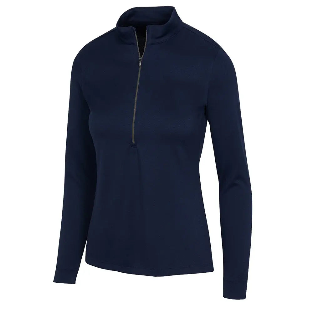 Greg Norman Ladies Fairway Long Sleeve 1/2 Zip Mock Polo - BA Logo - Bowls City